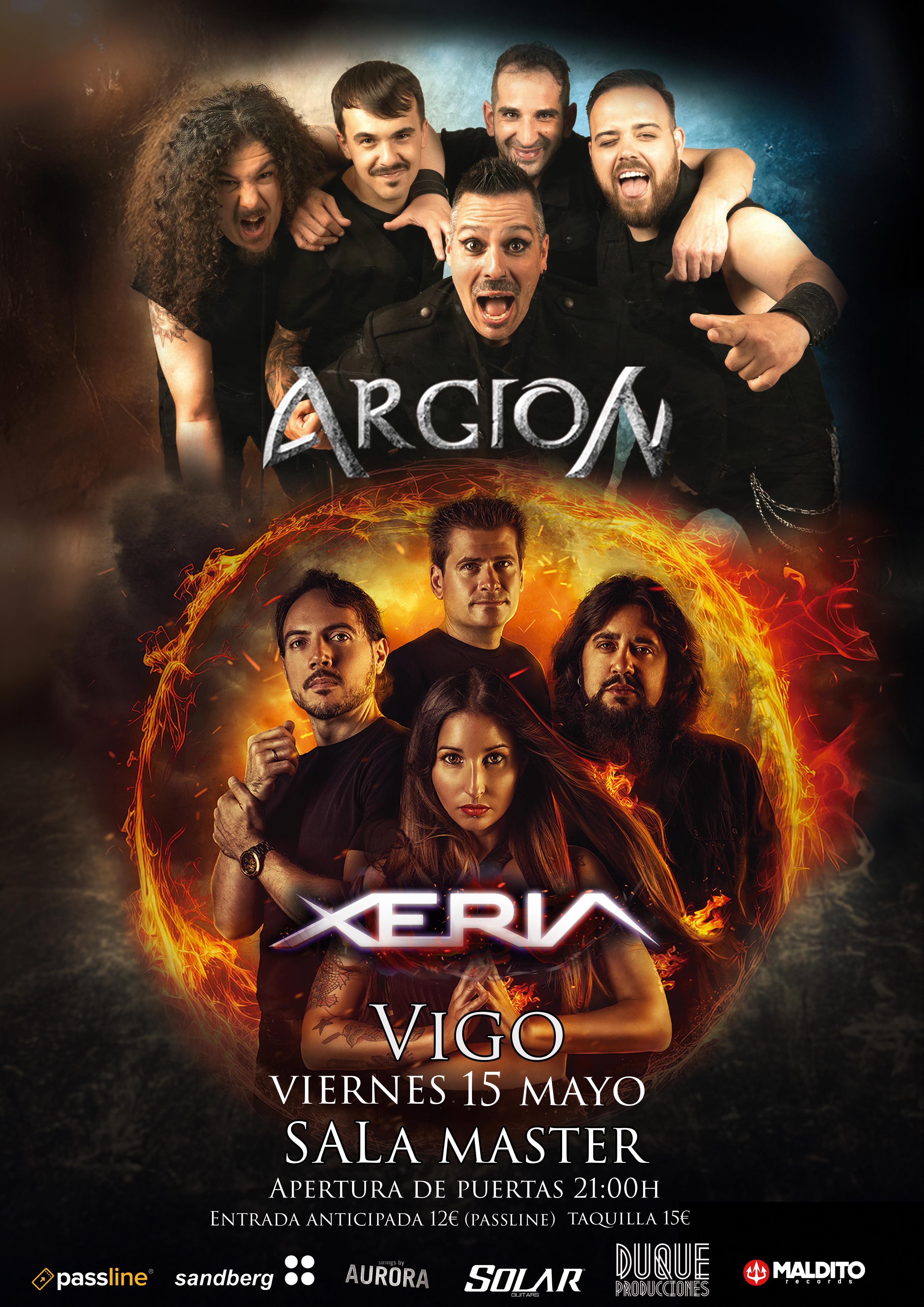 Xeria y Argion conciertos de metal melódico en Vigo y Oviedo