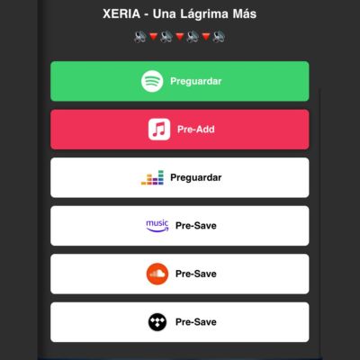 Pre-save "Una lágrima más" de Xeria metal melódico