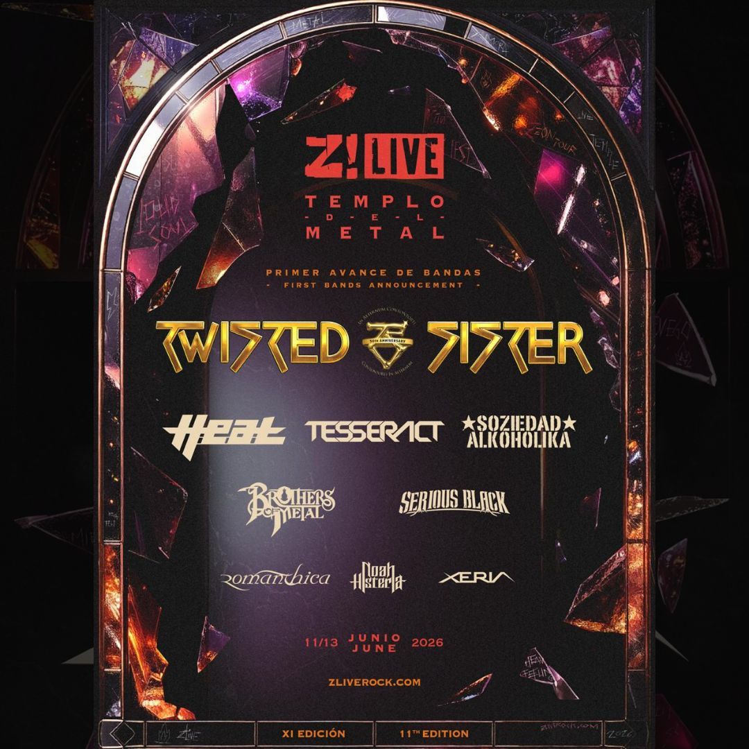 Primer adelanto cartel Z!Live 2026 Zamora con Xeria metal melódico